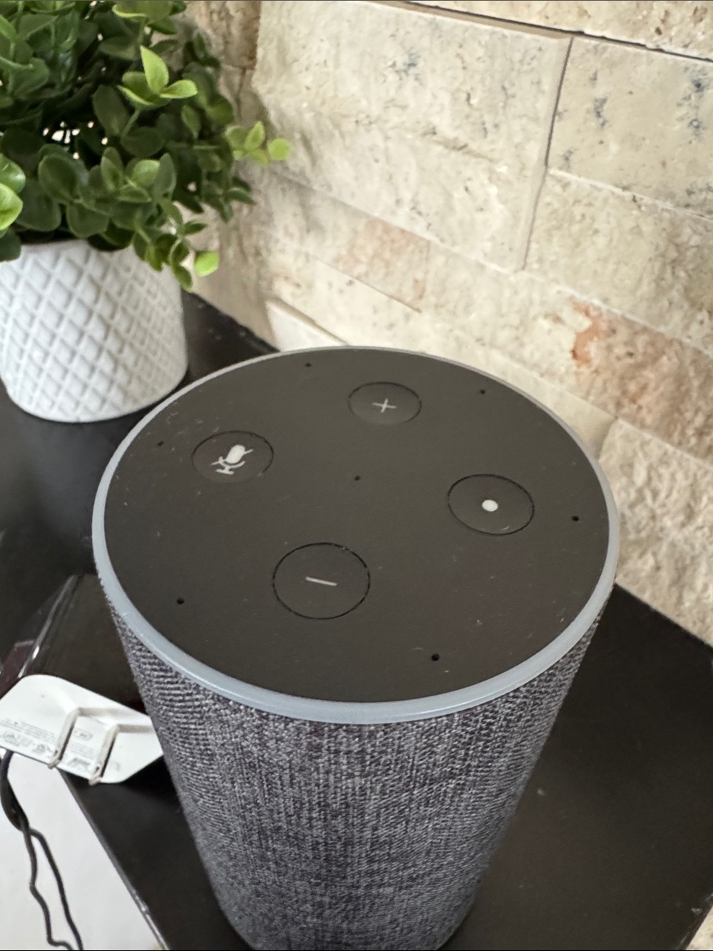 Amazon Echo 2nd Generation Fabric Smart Speaker in Charcoal Gray - Picture 3 of 5